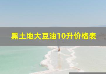 黑土地大豆油10升价格表