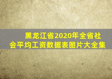 黑龙江省2020年全省社会平均工资数据表图片大全集