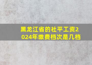 黑龙江省的社平工资2024年缴费档次是几档