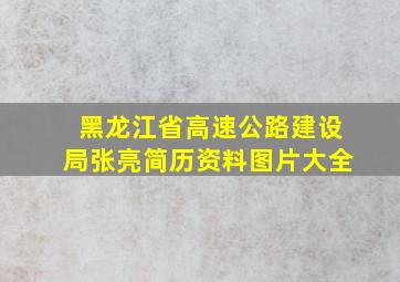 黑龙江省高速公路建设局张亮简历资料图片大全