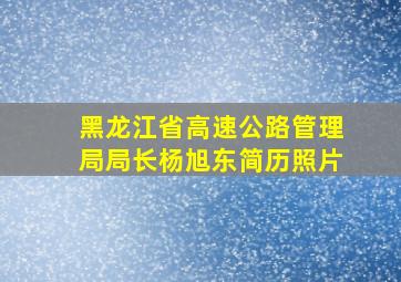 黑龙江省高速公路管理局局长杨旭东简历照片