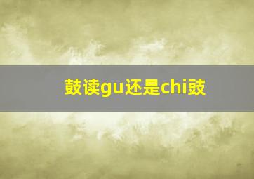 鼓读gu还是chi豉