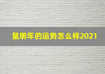 鼠明年的运势怎么样2021