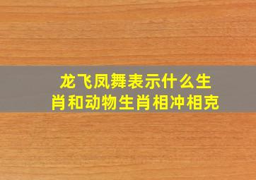 龙飞凤舞表示什么生肖和动物生肖相冲相克