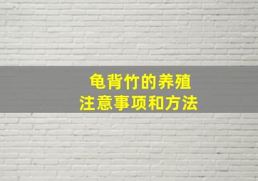 龟背竹的养殖注意事项和方法