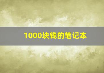 1000块钱的笔记本