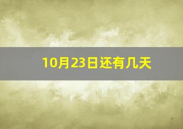 10月23日还有几天