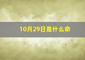 10月29日是什么命