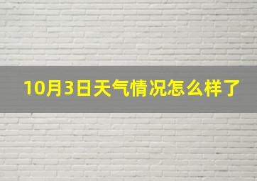 10月3日天气情况怎么样了