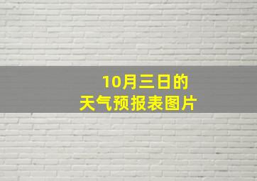 10月三日的天气预报表图片