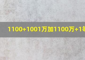 1100+1001万加1100万+1等于几