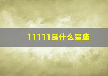 11111是什么星座