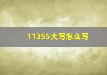 11355大写怎么写