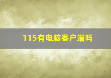 115有电脑客户端吗