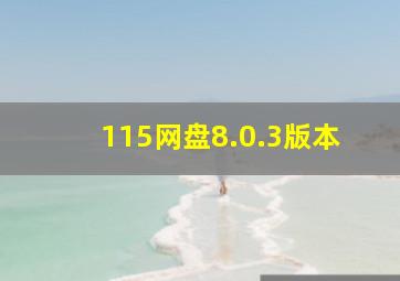 115网盘8.0.3版本