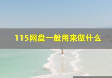 115网盘一般用来做什么