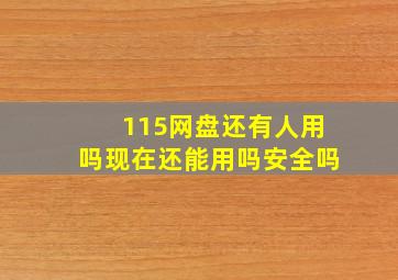 115网盘还有人用吗现在还能用吗安全吗