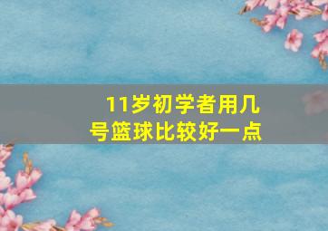 11岁初学者用几号篮球比较好一点