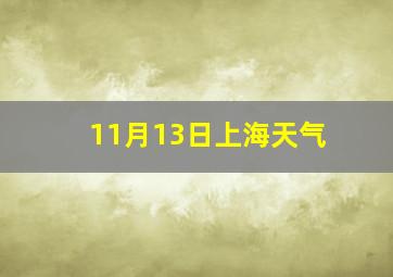 11月13日上海天气