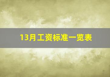 13月工资标准一览表