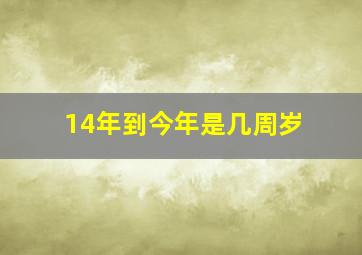 14年到今年是几周岁