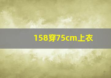 158穿75cm上衣