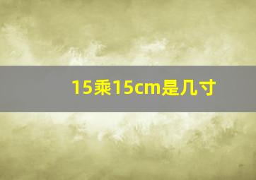 15乘15cm是几寸