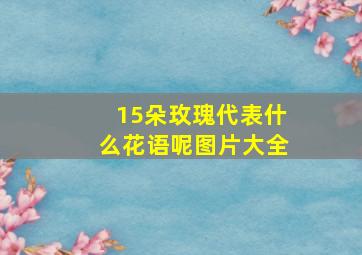 15朵玫瑰代表什么花语呢图片大全