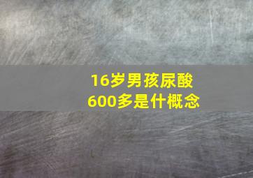 16岁男孩尿酸600多是什概念