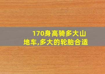 170身高骑多大山地车,多大的轮胎合适