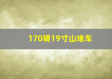 170骑19寸山地车