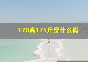 170高175斤穿什么码