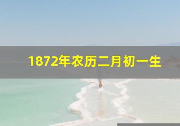 1872年农历二月初一生