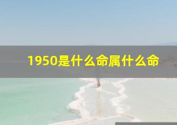 1950是什么命属什么命