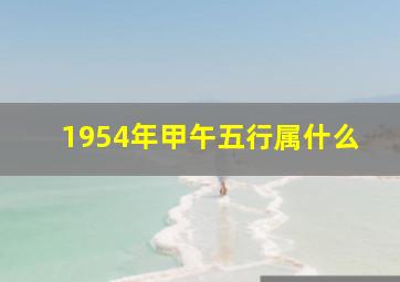 1954年甲午五行属什么