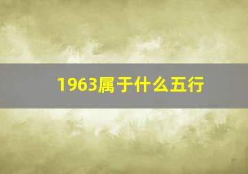 1963属于什么五行