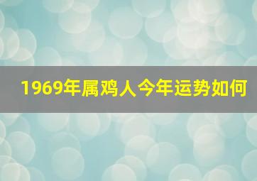 1969年属鸡人今年运势如何