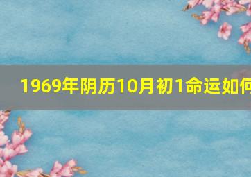 1969年阴历10月初1命运如何