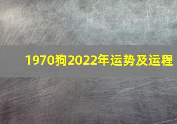 1970狗2022年运势及运程