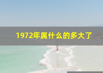 1972年属什么的多大了