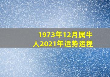 1973年12月属牛人2021年运势运程