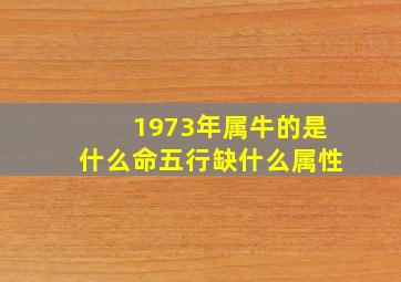 1973年属牛的是什么命五行缺什么属性