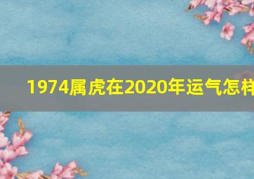 1974属虎在2020年运气怎样