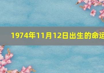 1974年11月12日出生的命运