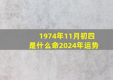 1974年11月初四是什么命2024年运势