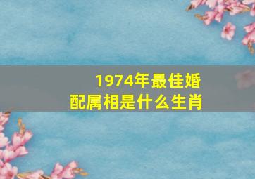 1974年最佳婚配属相是什么生肖