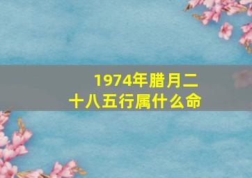 1974年腊月二十八五行属什么命