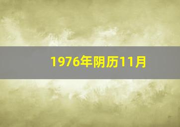 1976年阴历11月