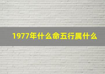 1977年什么命五行属什么