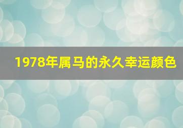 1978年属马的永久幸运颜色